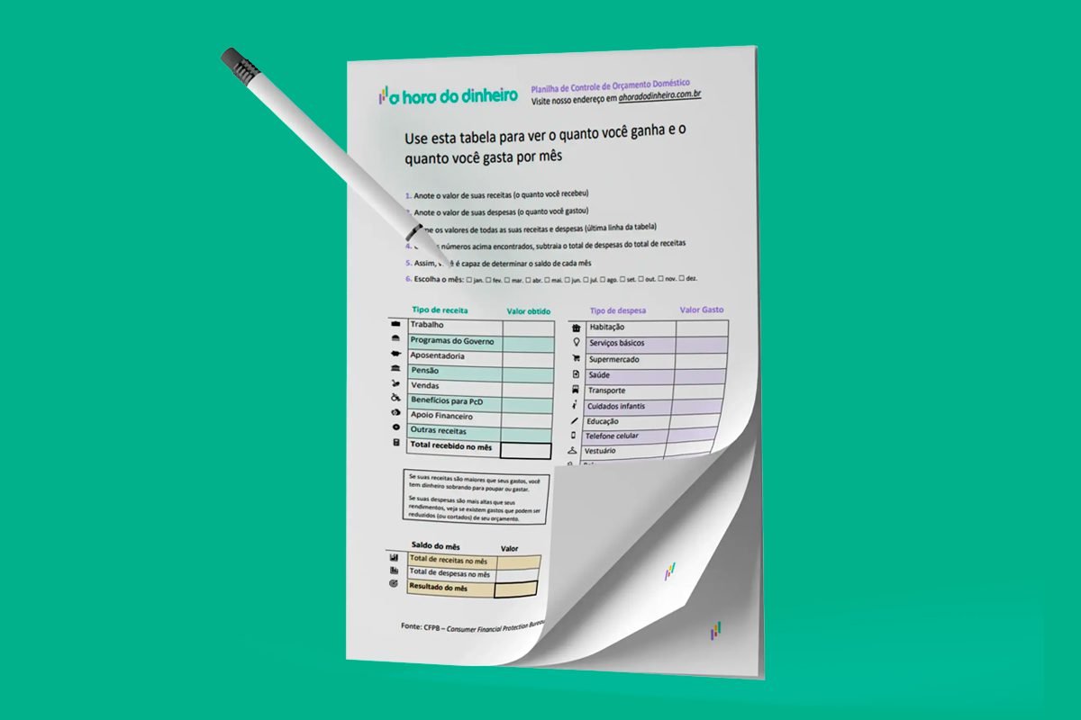 Controle De Or Amento Pessoal Em Planner Ou Planilha A Hora Do Dinheiro