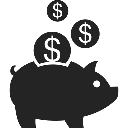 Calculadora de Aposentadoria 2 cofrinho com moedas de dolar